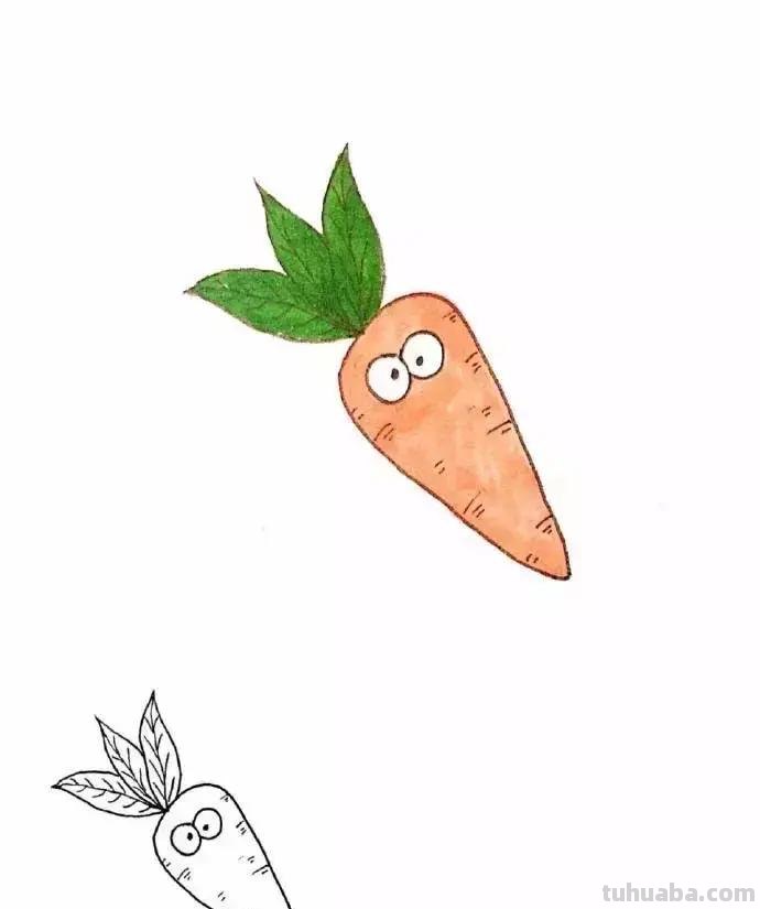 简笔画 - 超萌蔬菜简笔画，简单好画，一学就会，为孩子收藏！