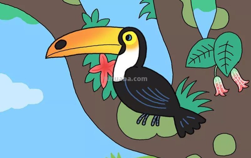 简笔画 - 鸟儿详细步骤，一学就会，和孩子画一画吧，建议收藏