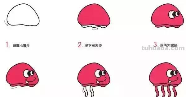 简笔画｜幼儿简笔画，10种海洋生物详细教程，还有颜色喔，收藏！