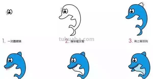 简笔画｜幼儿简笔画，10种海洋生物详细教程，还有颜色喔，收藏！