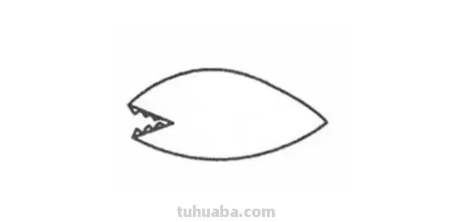 「儿童简笔画」大海里最凶猛的大白鲨的绘画步骤 「儿童简笔画」大海里最凶猛的大白鲨的绘画步骤