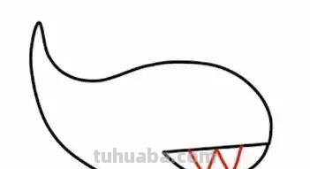 「儿童简笔画」大海里最凶猛的大白鲨的绘画步骤 「儿童简笔画」大海里最凶猛的大白鲨的绘画步骤