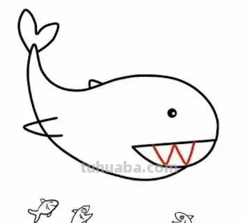 「儿童简笔画」大海里最凶猛的大白鲨的绘画步骤 「儿童简笔画」大海里最凶猛的大白鲨的绘画步骤