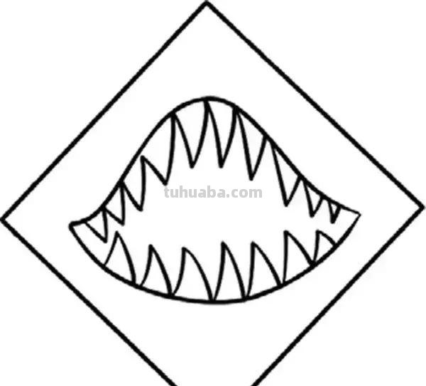 「儿童简笔画」大海里最凶猛的大白鲨的绘画步骤 「儿童简笔画」大海里最凶猛的大白鲨的绘画步骤
