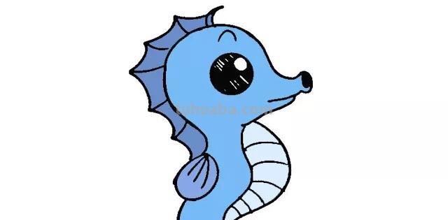 简笔画教程，只需几步画出海洋里的小伙伴：章鱼、海马、鲸鱼