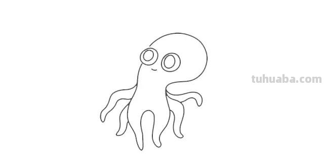简笔画教程，只需几步画出海洋里的小伙伴：章鱼、海马、鲸鱼