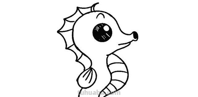 简笔画教程，只需几步画出海洋里的小伙伴：章鱼、海马、鲸鱼
