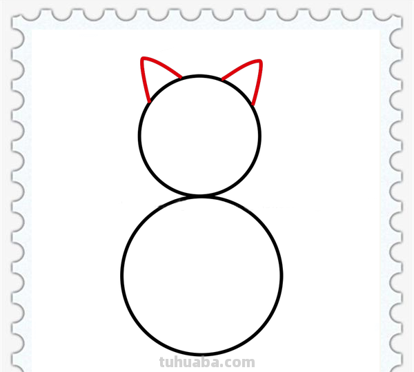 儿童简笔画精选-用数字 “8” 画猫（Cat）