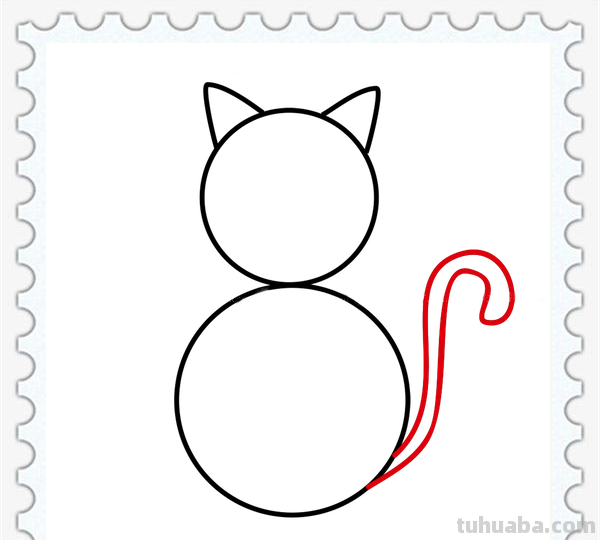 儿童简笔画精选-用数字 “8” 画猫（Cat）