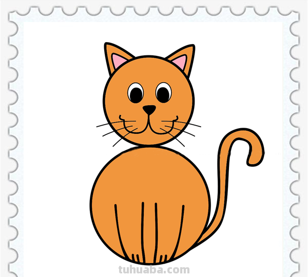 儿童简笔画精选-用数字 “8” 画猫（Cat）