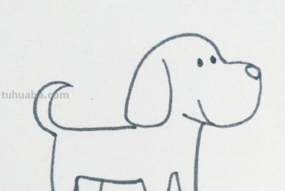 动物简笔画教程：斑点狗怎样画？简笔画步骤图，爱画画的小朋友看