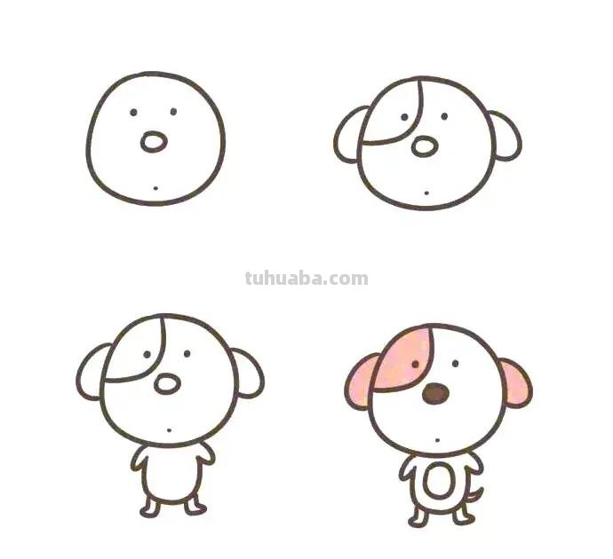 9种小狗简笔画的画法，家长们收干货了，学会再也不担心不会画了