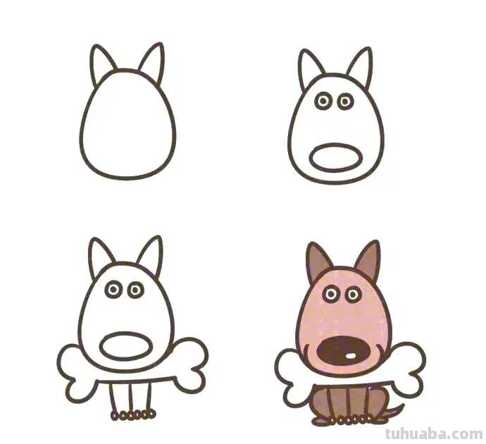9种小狗简笔画的画法，家长们收干货了，学会再也不担心不会画了