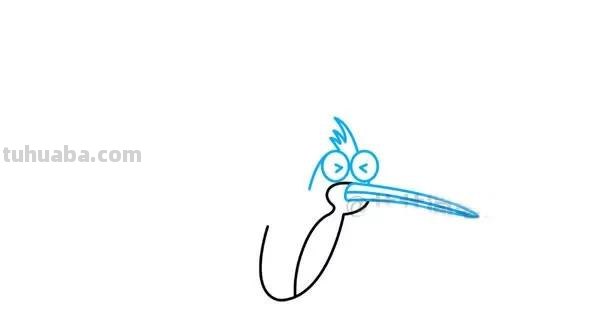 每天学一幅简笔画-蜂鸟的画法步骤图片大全