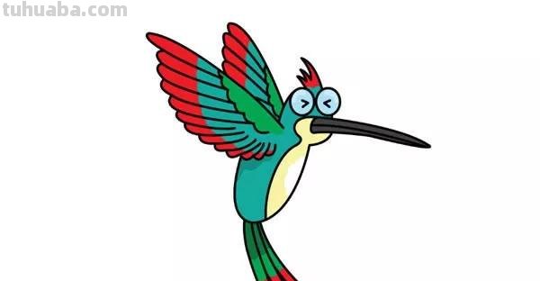 每天学一幅简笔画-蜂鸟的画法步骤图片大全