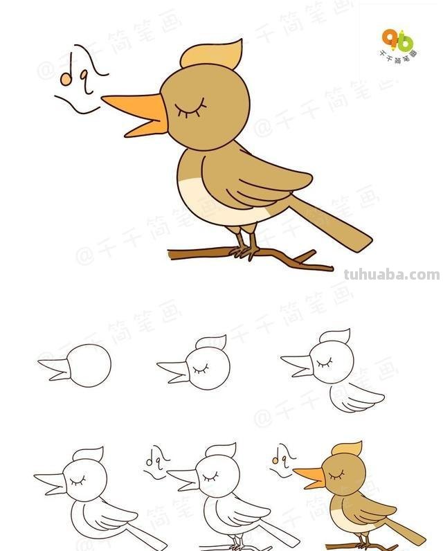 6种飞行动物简笔画，简单易学，快和孩子一起画起来吧！