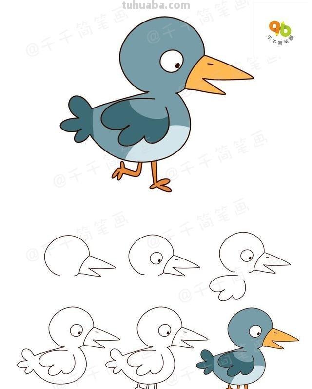 6种飞行动物简笔画，简单易学，快和孩子一起画起来吧！