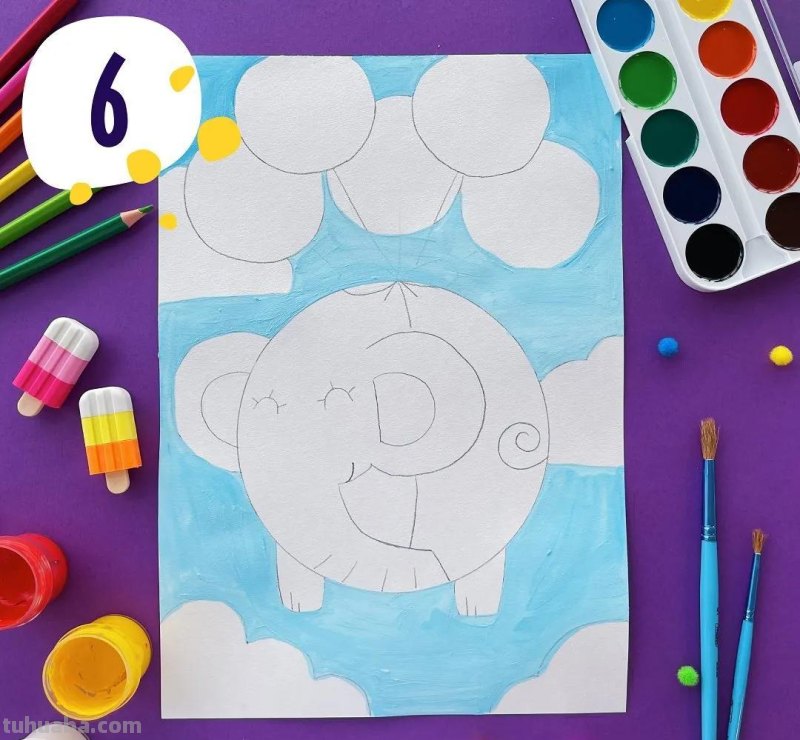 简笔画教程|会飞的大象,会不会掉下来呢? 简笔画教程|会飞的大象,会不会掉下来呢?