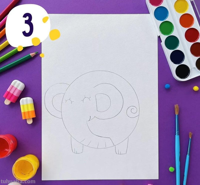 简笔画教程|会飞的大象,会不会掉下来呢? 简笔画教程|会飞的大象,会不会掉下来呢?