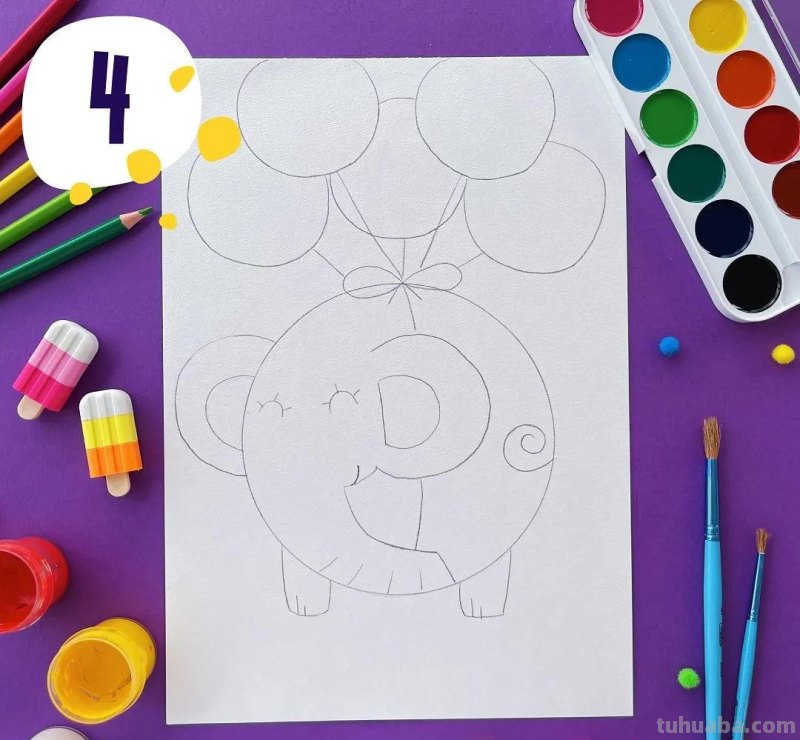 简笔画教程|会飞的大象,会不会掉下来呢? 简笔画教程|会飞的大象,会不会掉下来呢?