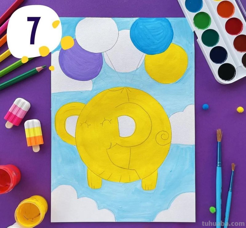 简笔画教程|会飞的大象,会不会掉下来呢? 简笔画教程|会飞的大象,会不会掉下来呢?