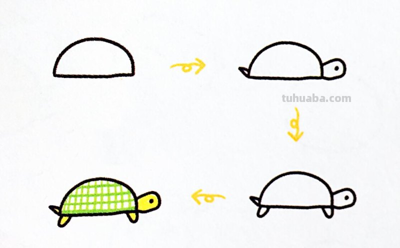 爱美术，爱动物，手帐中的简笔画-爬行动物