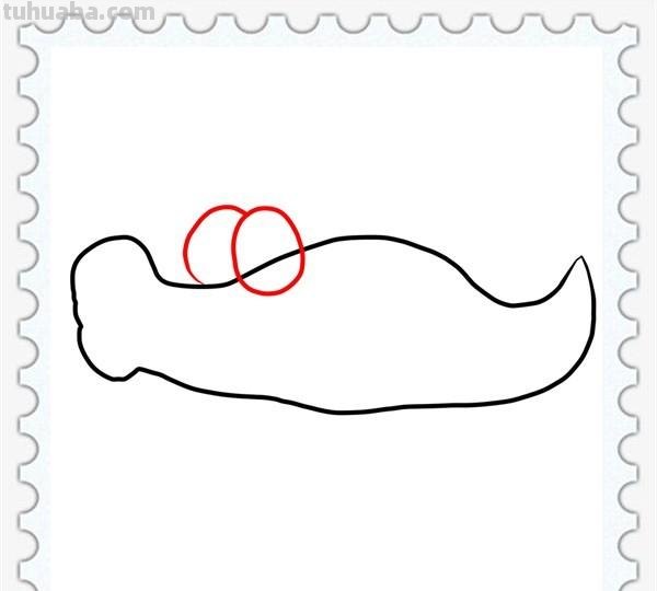 儿童简笔画精选-鳄鱼(Crocodile)的简笔画步骤