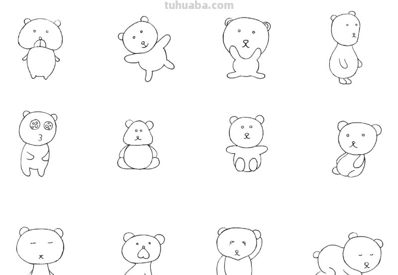 简笔画 - 分步骤讲解六种动物简笔画画法，快收藏起来学习绘画吧