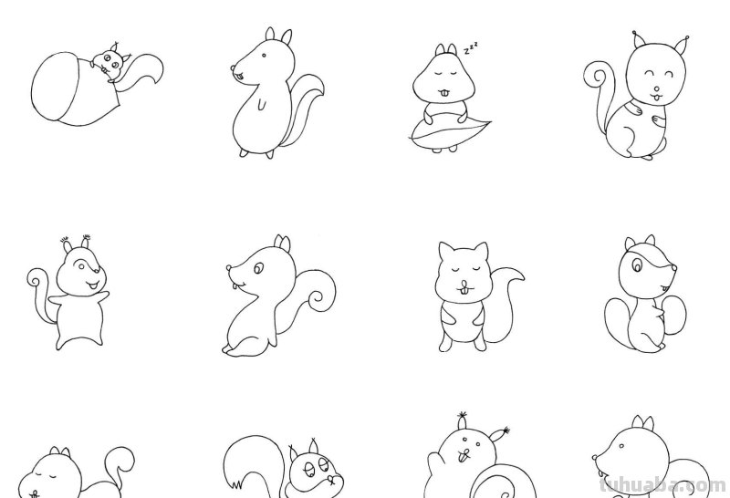 简笔画 - 分步骤讲解六种动物简笔画画法，快收藏起来学习绘画吧