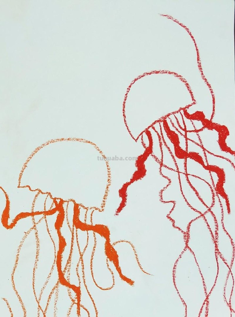 少儿美术(动物篇) ‖《水母》油水分离法的学习和运用 少儿美术(动物篇) ‖《水母》油水分离法的学习和运用