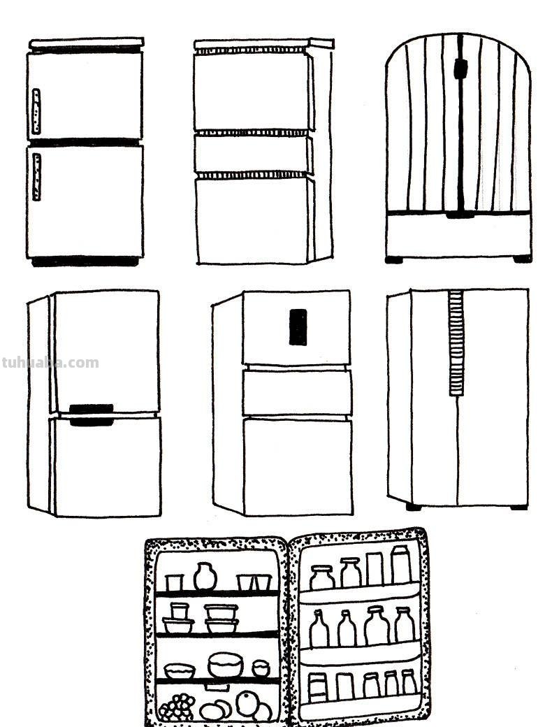 60个家电简笔画！儿童很适合素材，还可以帮助认识实物！收藏