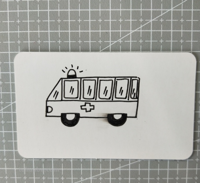 小车车简笔画来一波～救护车呀～小火车～