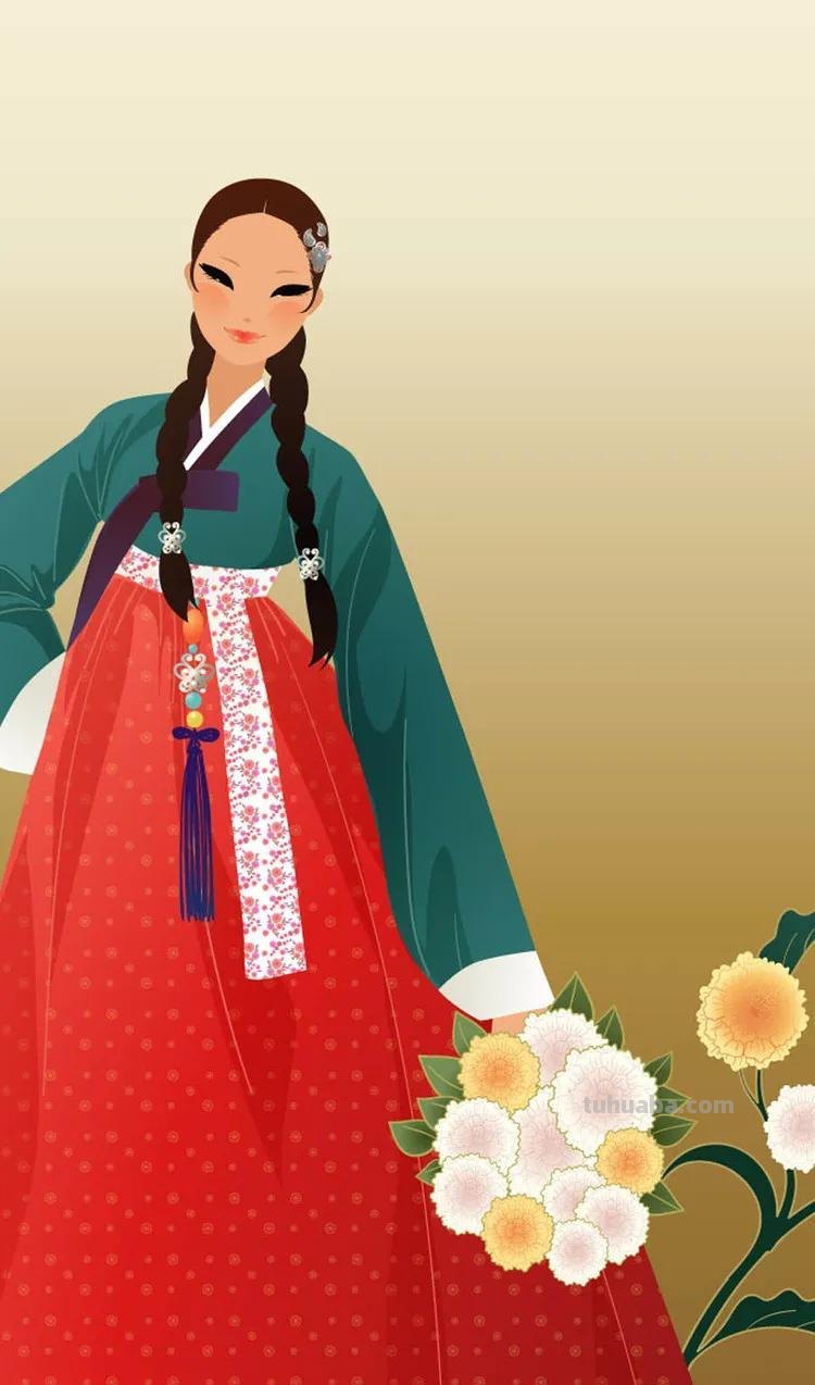 绘画朝鲜服饰