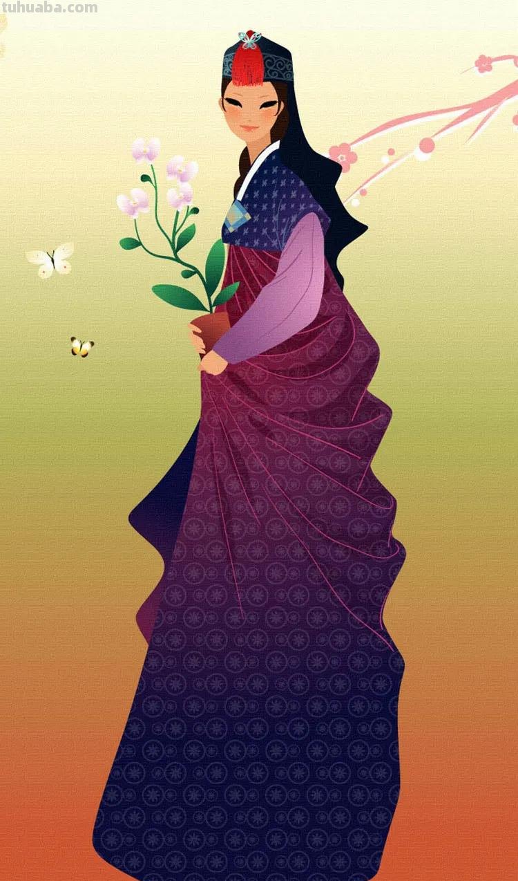 绘画朝鲜服饰