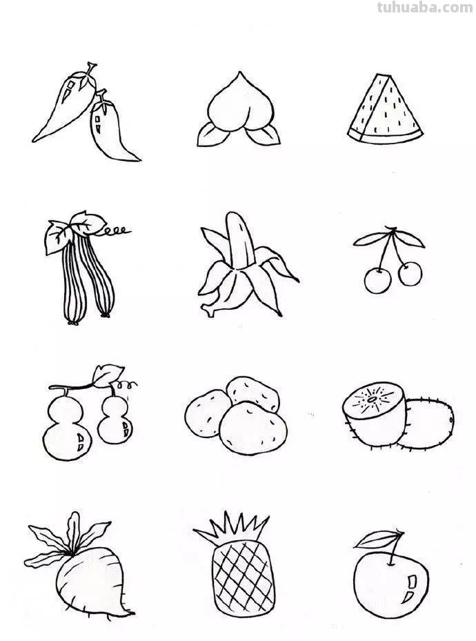 简笔画丨萌萌哒食物简笔画，开脑益智，一学就会，建议收藏学习！