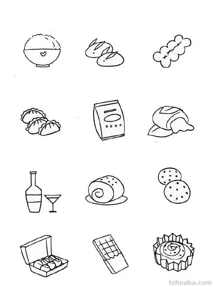 简笔画丨萌萌哒食物简笔画，开脑益智，一学就会，建议收藏学习！