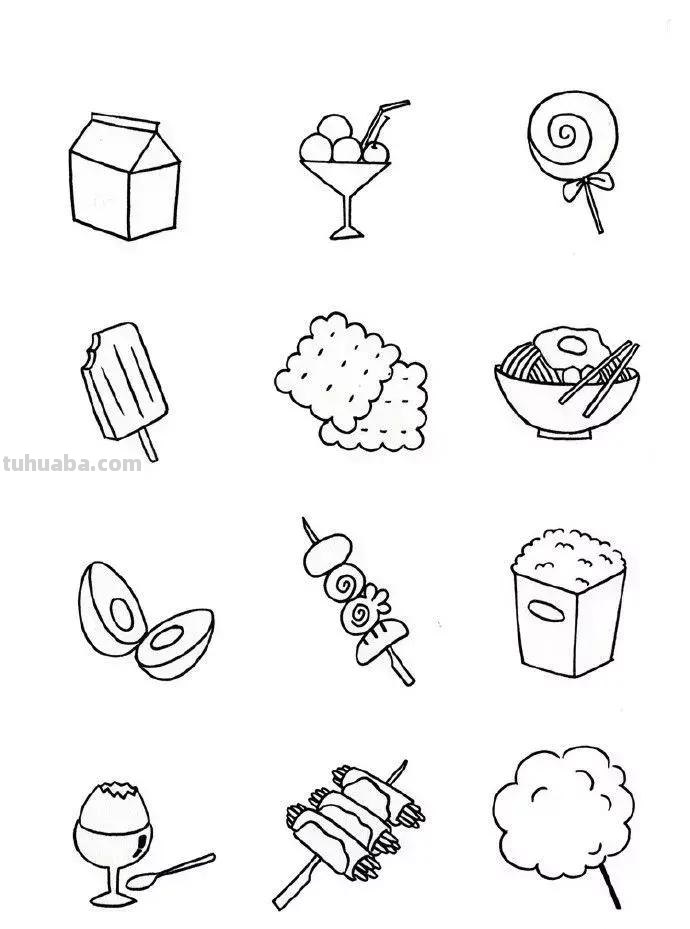简笔画丨萌萌哒食物简笔画，开脑益智，一学就会，建议收藏学习！