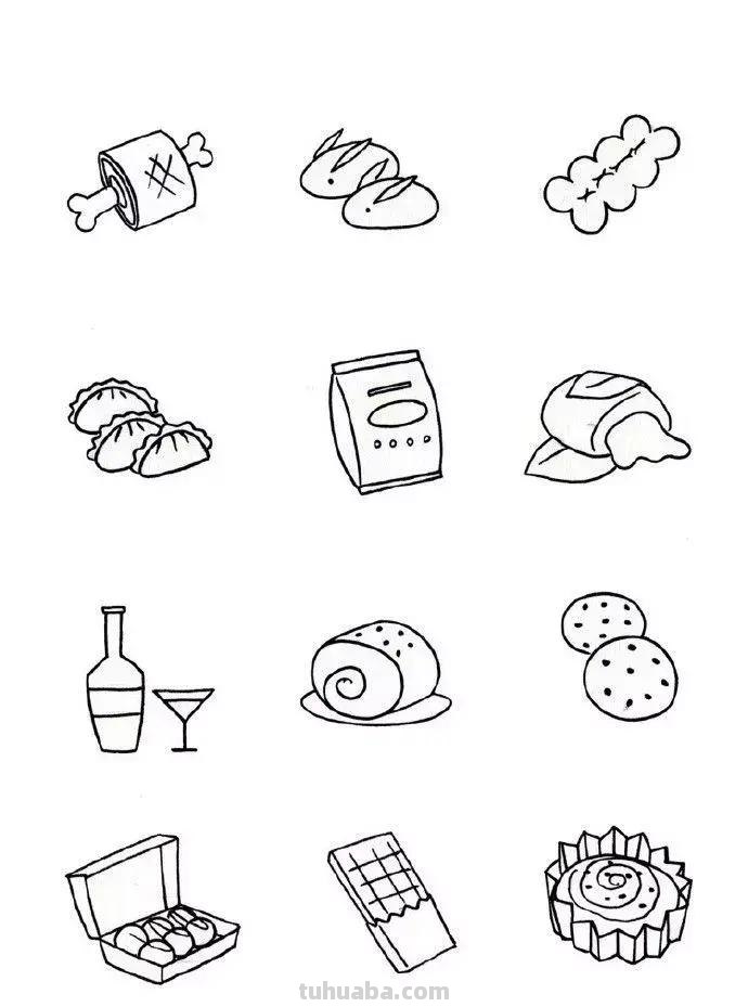 简笔画丨萌萌哒食物简笔画，开脑益智，一学就会，建议收藏学习！