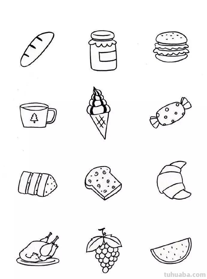 简笔画丨萌萌哒食物简笔画，开脑益智，一学就会，建议收藏学习！
