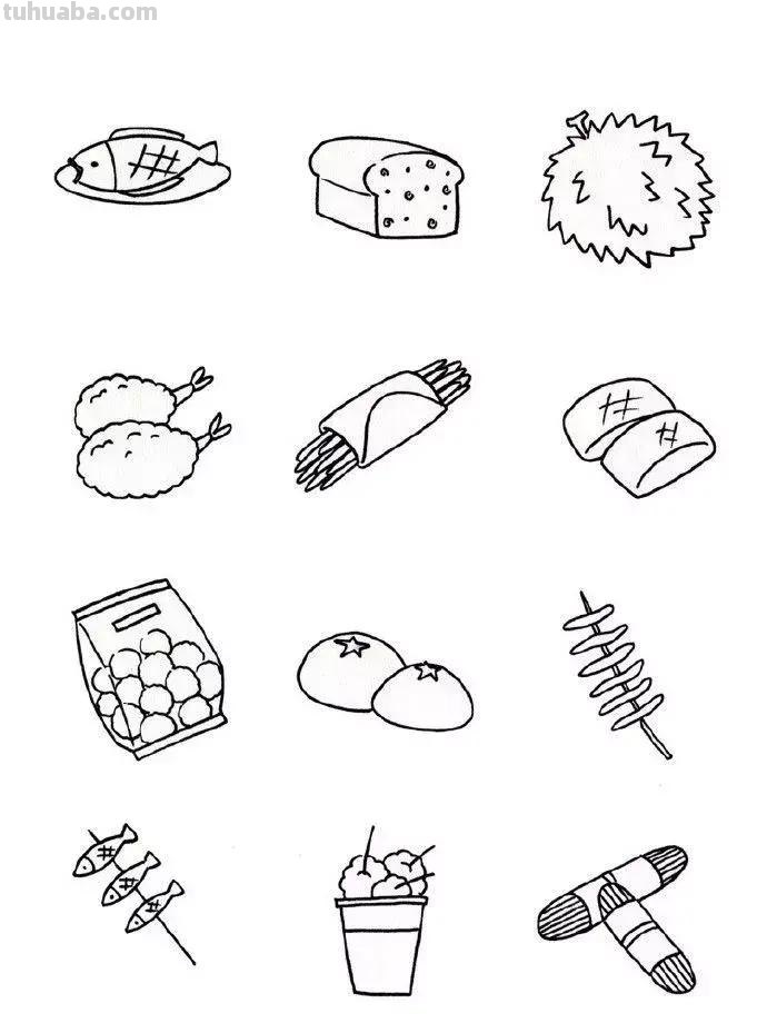 简笔画丨萌萌哒食物简笔画，开脑益智，一学就会，建议收藏学习！