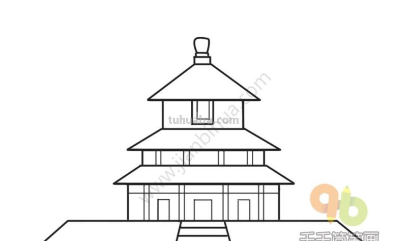 旅游景点、中外建筑简笔画大全