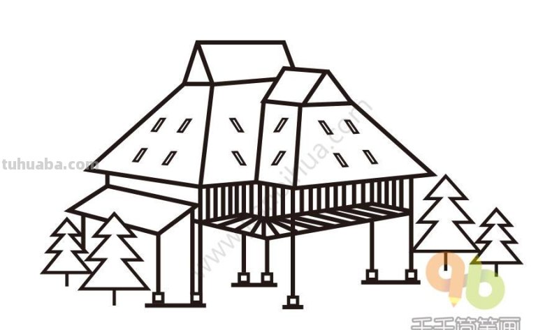 旅游景点、中外建筑简笔画大全