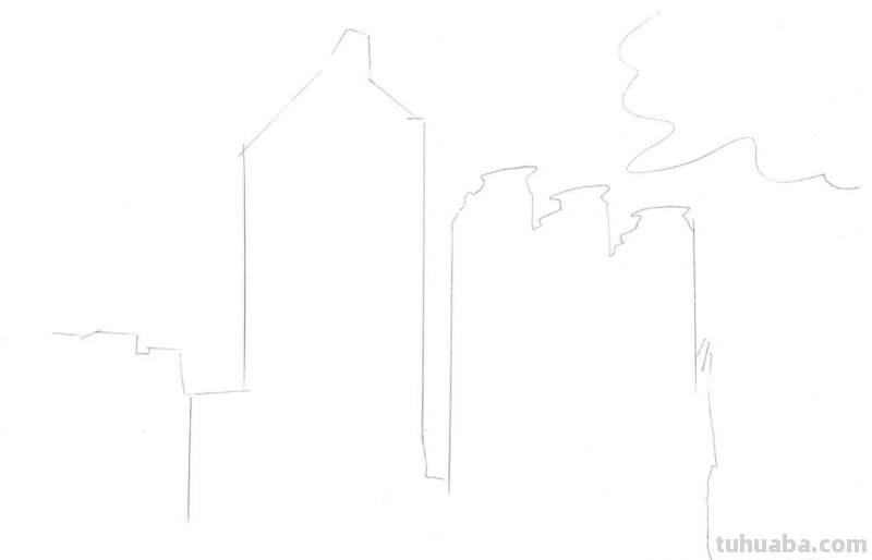 不会画高楼画法？分步骤教你画，看起来很难画，其实画起来很简单