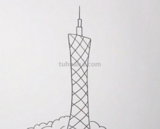 儿童简笔画教程-广州塔，这个小蛮腰可不得了