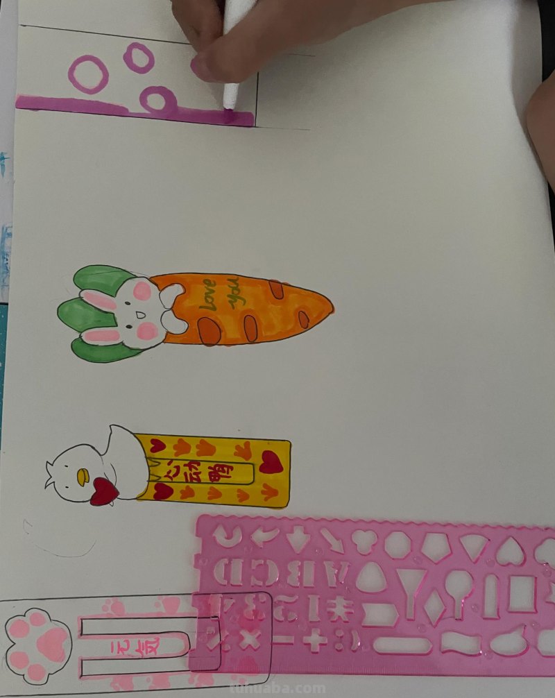 宝贝暑假成长之心理健康手抄报，画，读书卡，书签+英语小报