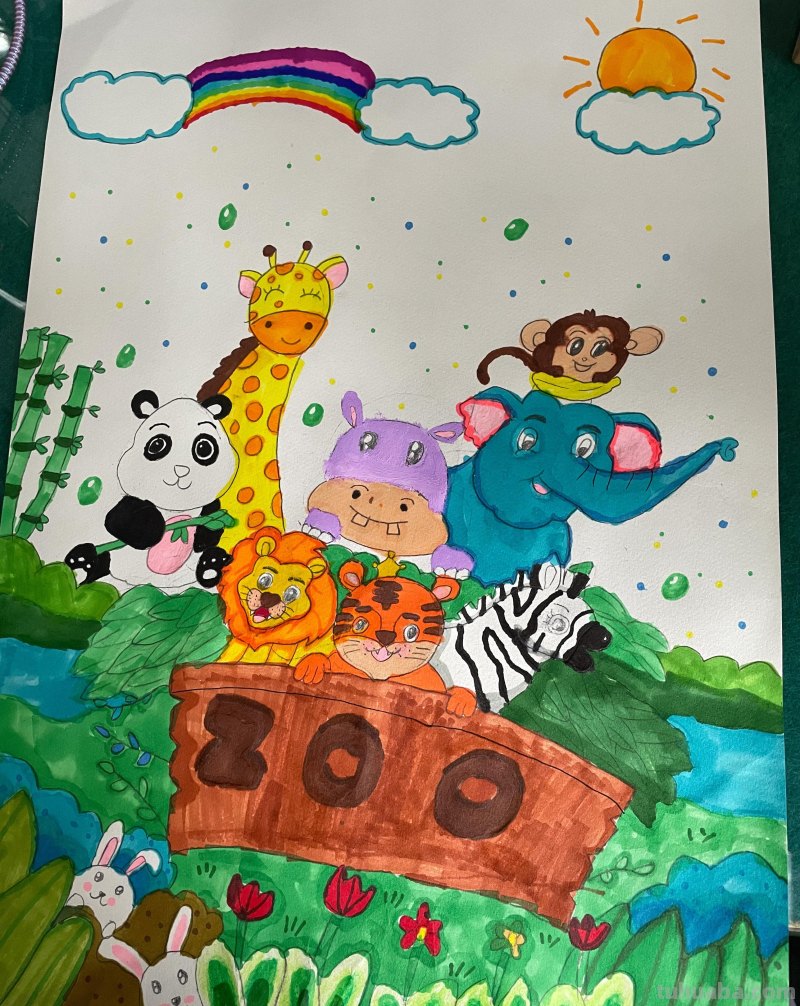 宝贝暑假成长之心理健康手抄报，画，读书卡，书签+英语小报