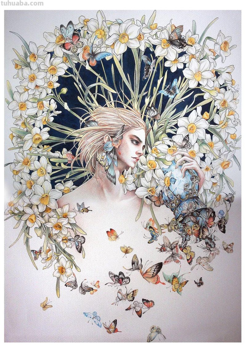 精细到极致的彩铅插画，每一幅都自带仙气，谁不喜欢呀！