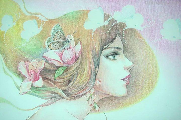 精细到极致的彩铅插画，每一幅都自带仙气，谁不喜欢呀！