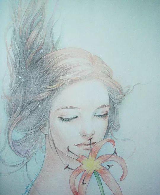 精细到极致的彩铅插画，每一幅都自带仙气，谁不喜欢呀！