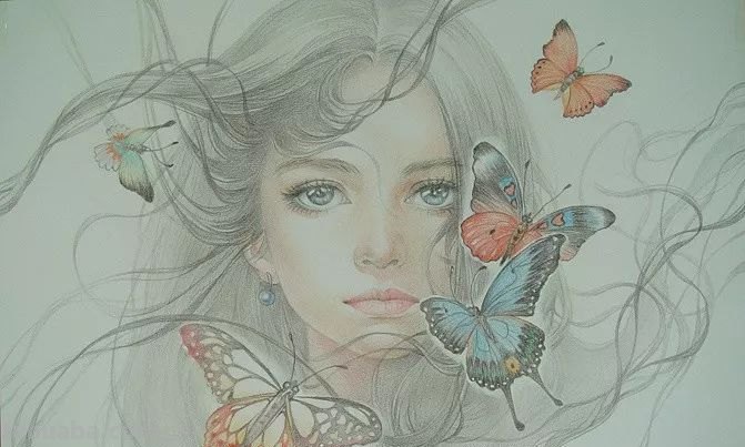 精细到极致的彩铅插画，每一幅都自带仙气，谁不喜欢呀！
